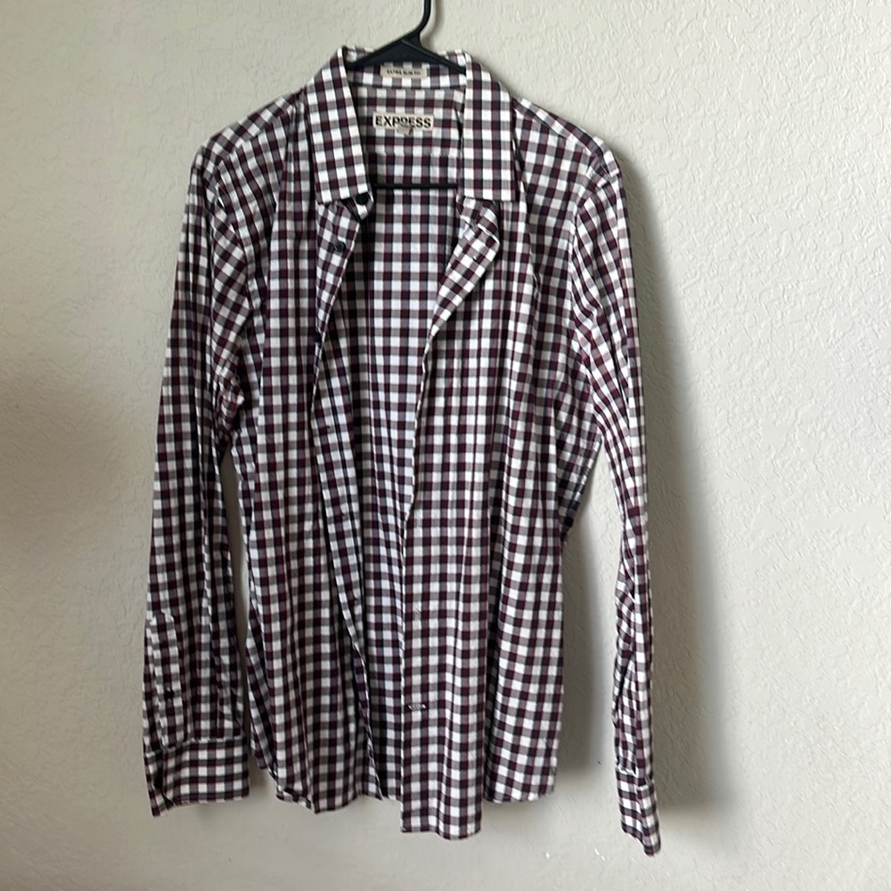 Express mens button down longe sleeve